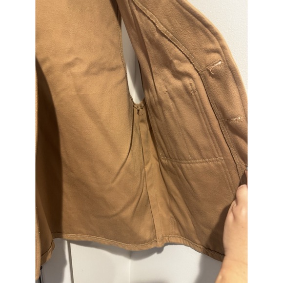 Vintage Filson Men's Cloth Light Tan Outdoor Vest Fishing Hiking Sz L FLAWS - Picture 6 of 12